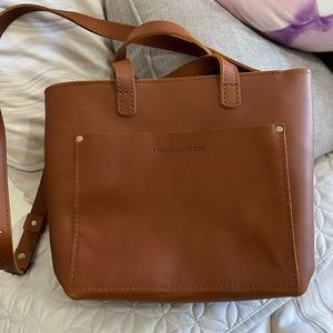 Portland Leather Goods Mini Crossbody Zippered Honey New
